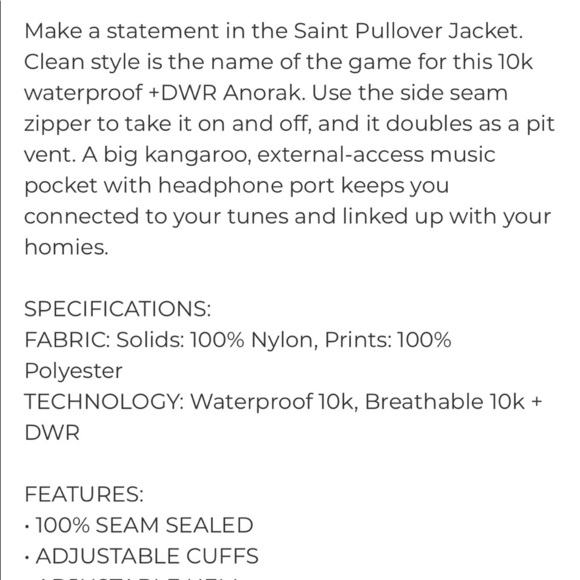 Armada Saint Pullover Snowboarding Shell - Picture 4 of 14